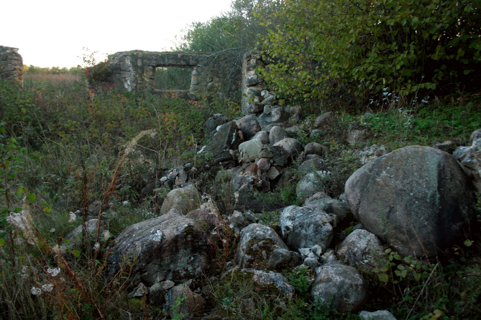 Руины усадьбы Гвоздово возле озера Нарочь